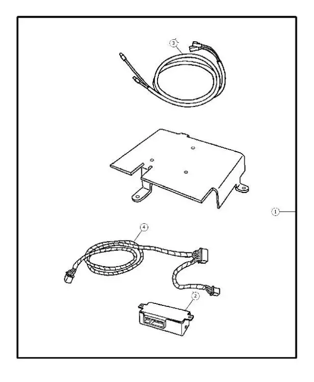 82207932 - Mopar Accessories - Component Parts: Satelite Receiver Install Kit for Mopar Image