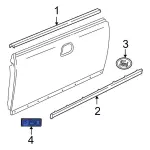 XL3Z9942528EAA - Body: Nameplate for Ford: F-150, F-250 Image