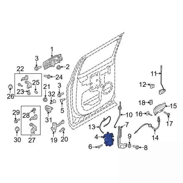 jl3z1526412d - Ford Door Lock Actuator Motor | Levittown Ford Parts