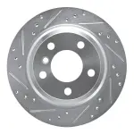 63131117L - : DFC Brake Rotor - Drilled and Slotted - Silver for DYNAMIC FRICTION Image