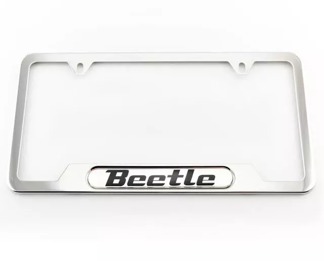 License Plate Frame - Beetle - Polished - Volkswagen (5C0-071-801-J)