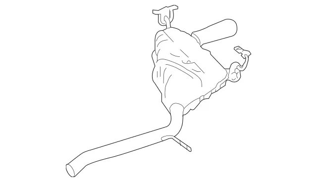 164490841564 - Exhaust System: Muffler for Mercedes-Benz Image