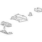 DE9Z74519A70BA - Body: Overhead Console for Lincoln: MKT Image