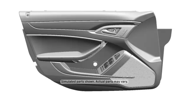 22815769 - : Jet Black Front Driver Side Door Trim for GM Image