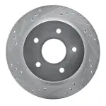 63148035L - : DFC Brake Rotor - Drilled and Slotted - Silver for DYNAMIC FRICTION Image