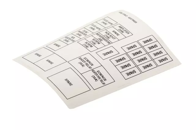 42575625 - : Fuse Block Label for GM Image