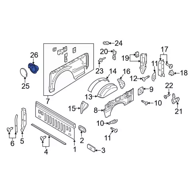ML3Z8327936J - : Fuel Filler Housing for Ford: F-150 Image