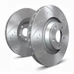 D552154P - : SP Performance, Rotors, Diamond/Dimpled, Silver Zinc Coated, Set for SP Performance Image