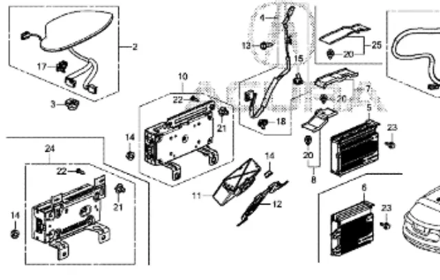 39150TZ6A11ZE - Electrical: Antenna for Acura Image