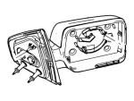 8L3Z17683EACP - : Mirror Assembly Rear View Outer for Ford Image