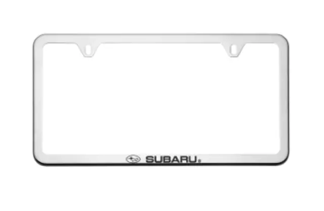 SOA342L152 - Exterior: License Plate Frame, Stainless Steel for Subaru: Ascent, BRZ, Crosstrek, Forester, Impreza, Legacy, Outback, Solterra, WRX Image