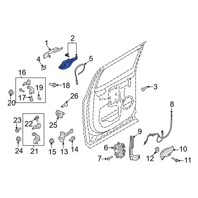 NL3Z1526685F - Body: Handle Base for Ford Image