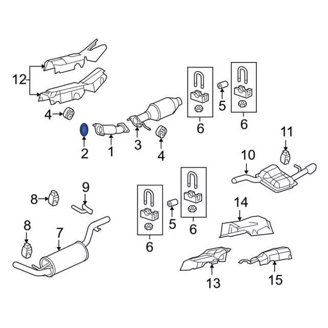 7S4Z-5411434-A - Heat Shield 2004-2011 Ford Focus | Ford Parts Direct