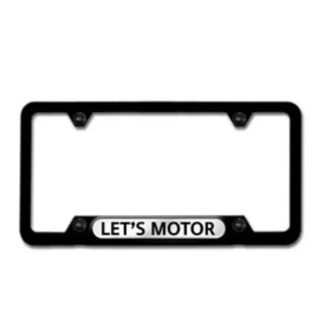 82120147353 - Exterior: License Plate Frames - Lets Motor - Black for Mini: Cooper, Cooper Clubman, Cooper Countryman, Cooper Paceman Image
