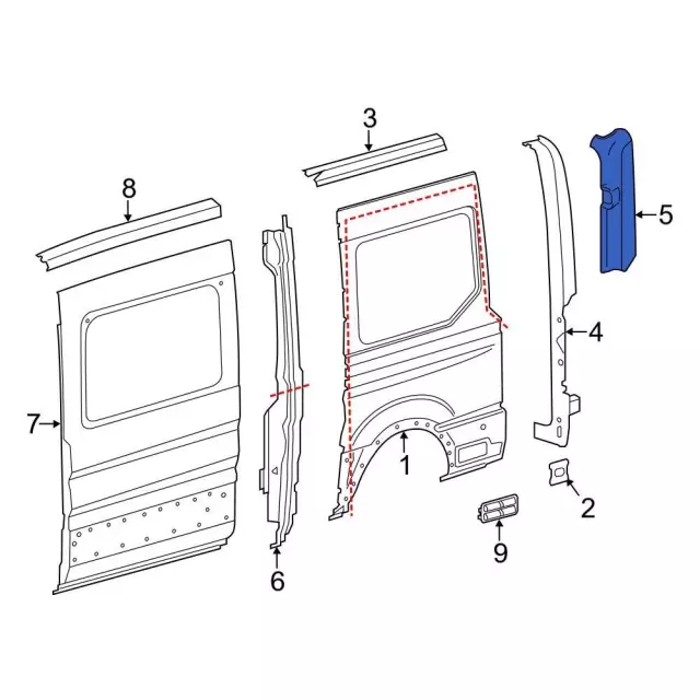Panel Rear Corner Inner - Ford (SK4Z-6140455-B)