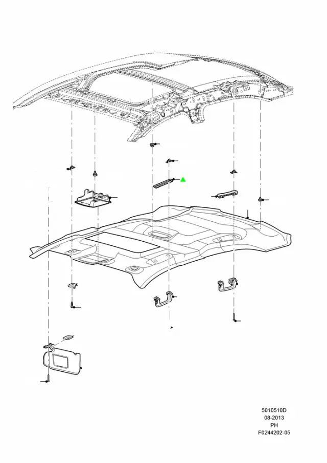 CE9Z7404105BE - Body: Sun-visor for Ford Image
