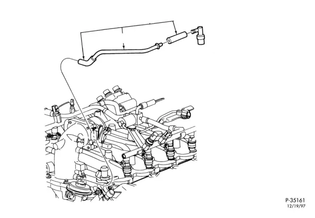 2L3Z6A666AA - Emission System: PCV Valve for Ford Image