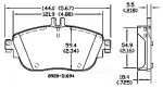 13051390 - Brake: Disc Brake Pad Set for Mercedes-Benz: B Electric Drive, B250e, CLA250, GLA250 Image