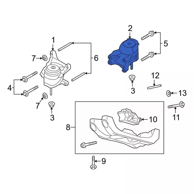 L1MZ6038S - : Motor Mount for Ford: Explorer, Police Interceptor Utility Image