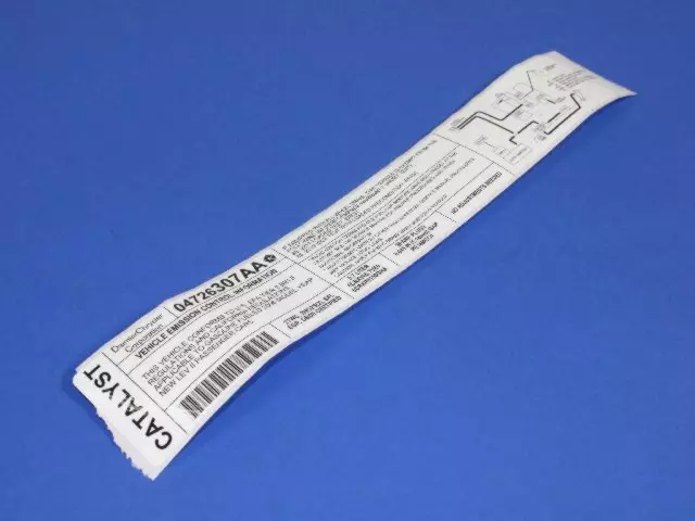 4726307AA - Labels All Vehicle Locations: Emission Label for Mopar Image