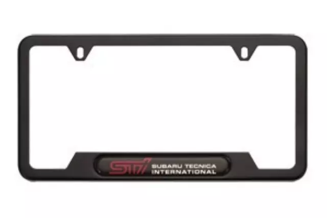Subaru Euro-Style Marque Plate Matte Black STI) OEM NEW - Subaru (SOA342L133)