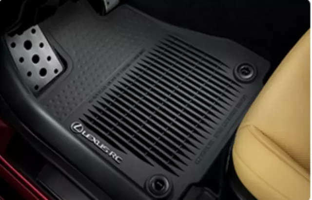 PT2062415220 - Interior: All Weather Floor Mat, Black for Lexus: RC Turbo, RC200t, RC300, RC350 Image