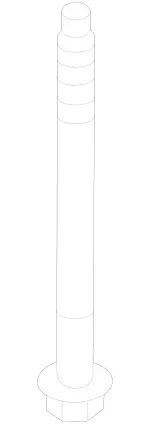 19900811 - Cowl, Front Panel: Self-Tapping Screw for Mercedes-Benz Image