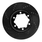 63363134R - : DFC Brake Rotor - Drilled and Slotted - Black for DYNAMIC FRICTION Image