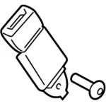 HC3Z16611B70AC - Electrical: Center Buckle for Ford: F-250 Super Duty, F-350 Super Duty, F-450 Super Duty Image