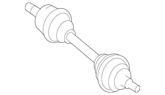 1663303300 - Front Axle: Front Axle Shaft for Mercedes-Benz: GL350, GL450, GL550, GLE300d, GLE350, GLE400, GLE43 AMG, GLE450 AMG, GLE550e, GLS350d, GLS450, GLS550, ML250, ML350, ML400, ML550 Image image