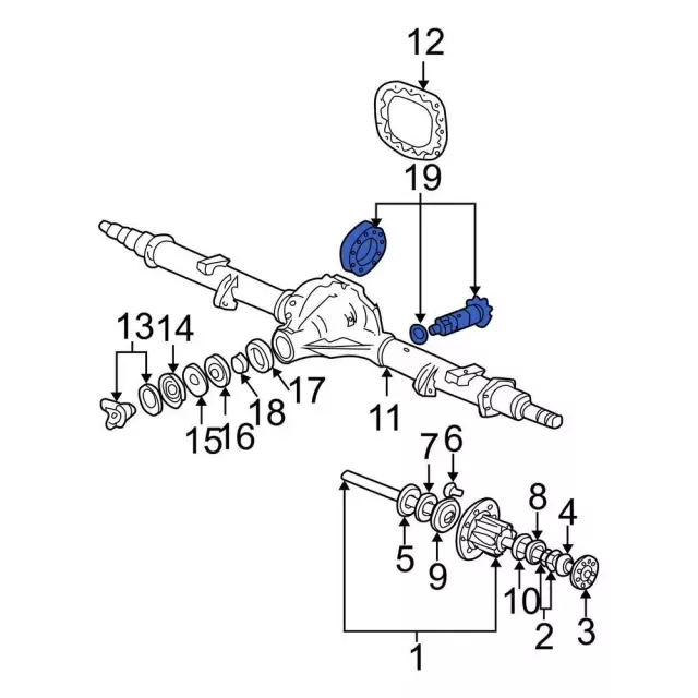 7C3Z4209G - Driveline &amp; Axles: Differential Ring And Pinion for Ford: F-350 Super Duty Image