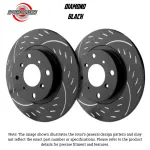 D064424BP - : SP Performance, Rotors, Diamond/Dimpled, Black Zinc Coated, Set for SP Performance Image