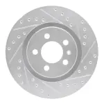 63174009R - : DFC Brake Rotor - Drilled and Slotted - Silver for DYNAMIC FRICTION Image