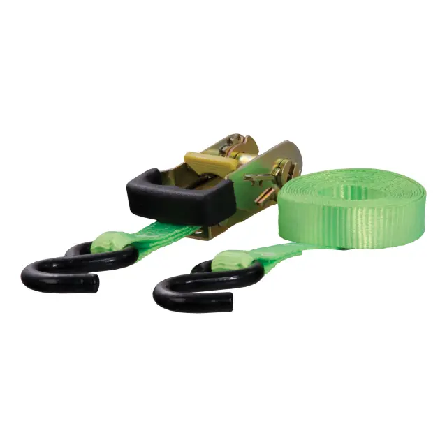 83027 - : 16' Lime Green Cargo Strap with S-Hooks (1,100 lbs.) for CURT Image