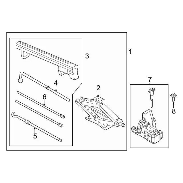 ML3Z17080F - Body: Jack Assembly for Ford: F-150 Image