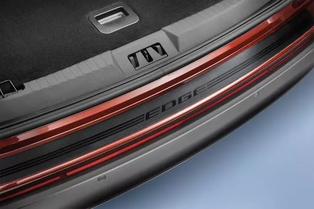 FT4Z17B807A - : 2015 thru 2018 Edge OEM Genuine Ford Parts Black Rear Bumper Protector with Logo for Ford: Edge Image