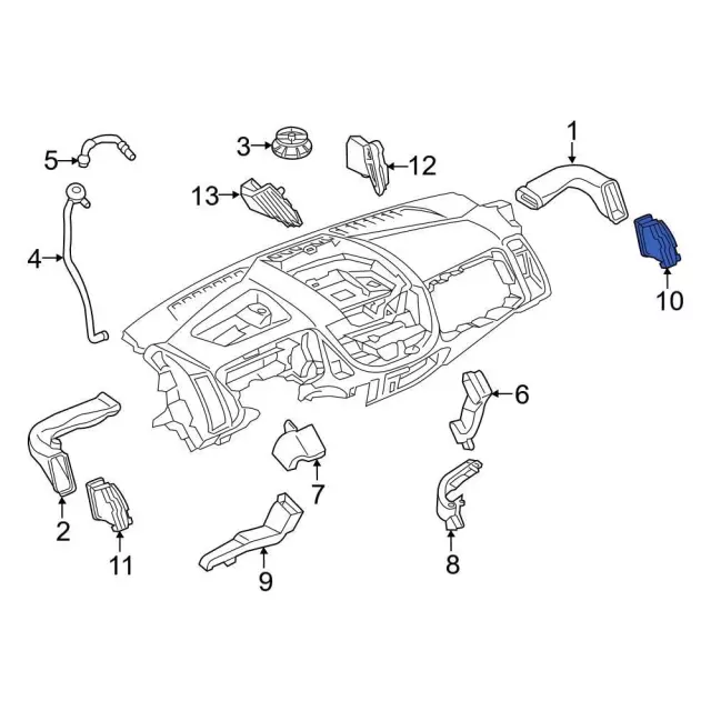 JK2Z19893AM - Body: Louver for Ford Image