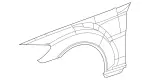 2168800106 - Attachment Parts: Fender, Front for Mercedes-Benz Image