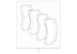 4208004 - : 1994-2016 Mercedes-Benz - Disk Brake Pad for Mercedes-Benz: C32 AMG, C350, C55 AMG, CLK350, CLK500, CLK550, CLS500, CLS550, E320, E500, S430, S55 AMG, SL500, SL550 Image