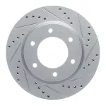 63154275R - : DFC Brake Rotor - Drilled and Slotted - Silver for DYNAMIC FRICTION Image