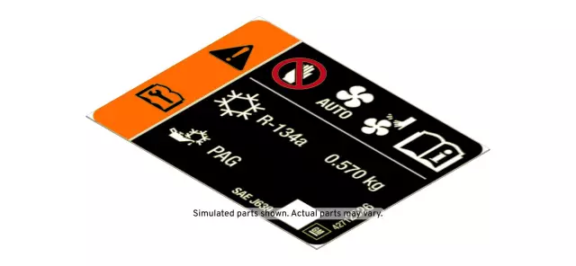 42712526 - : AC Label for Buick: Encore | Chevrolet: Trax Image