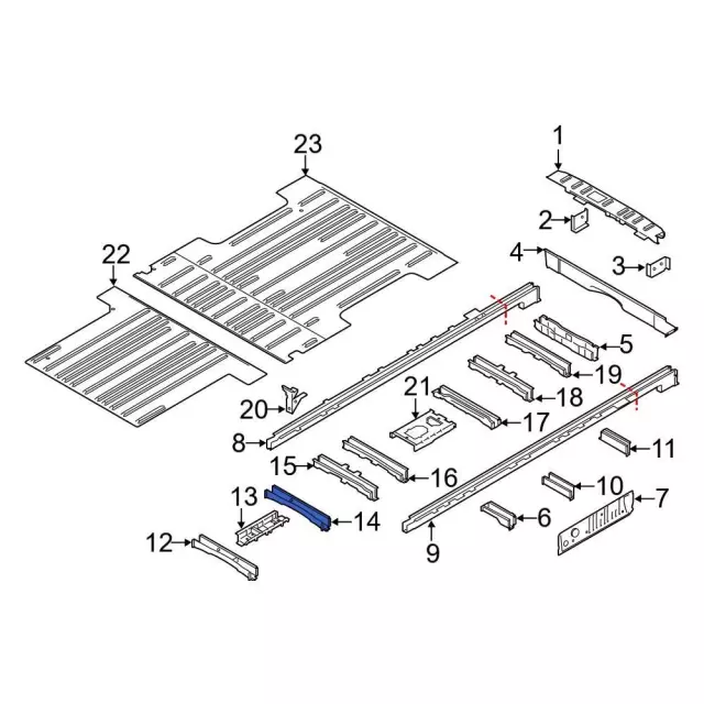 CK4Z61102A24C - Body: Front Crossmember for Ford Image