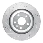 63173039L - : DFC Brake Rotor - Drilled and Slotted - Silver for DYNAMIC FRICTION Image