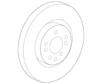 2234233300 - Brake System: Brake Disc, Vented for Mercedes-Benz Image