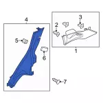 AE8Z5852018AB - Body: Upper Quarter Trim for Ford: Fiesta Image