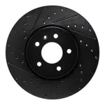 63346037L - : DFC Brake Rotor - Drilled and Slotted - Black for DYNAMIC FRICTION Image