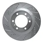 63176142L - : DFC Brake Rotor - Drilled and Slotted - Silver for DYNAMIC FRICTION Image