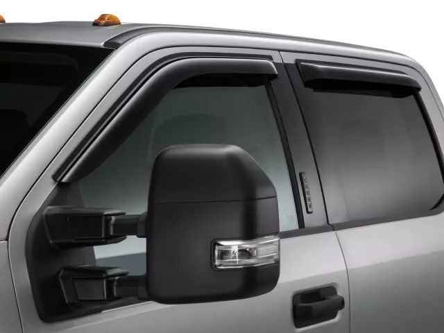 VFL3Z18246J - : Side Window Deflectors - Smoke - Crew Cab for Ford: E-350 Super Duty, E-450 Super Duty, F-150, F-250 Super Duty, F-350 Super Duty, F-450 Super Duty, F-550 Super Duty Image