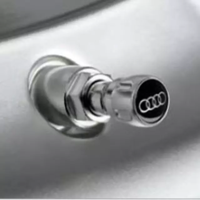 ZAW355000B - Wheels: Audi Valve Stem Caps Audi Logo - Audi Logo for Audi: A3, A3 Quattro, A4 Quattro, A5 Quattro, A6 Quattro, A8 Quattro, Q5, Q7, R8, S4, S5, TT Quattro, TT RS Quattro, TTS Quattro Image