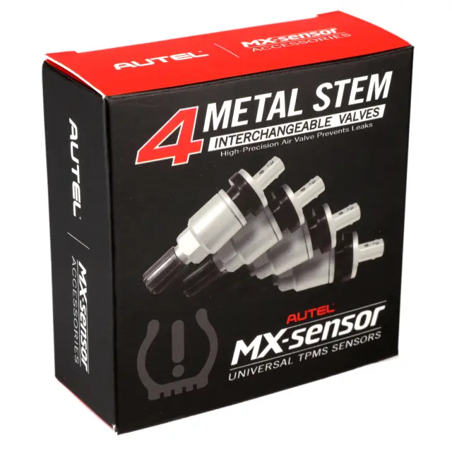 MXSENSORMVK - : Box of 4 Metal Press-in Valve Stems for 1-Sensor for Autel Image